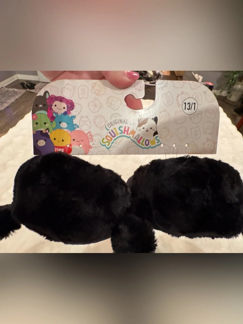 NEW Squishmallows Black Poodle Slippers Size 13/1